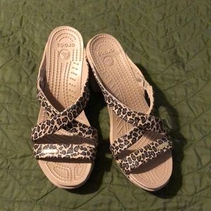 Crocs cheetah heels